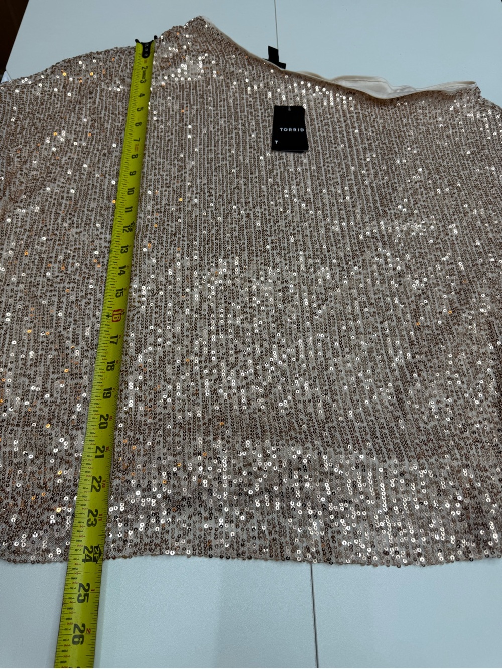 torrid Sequin Off the Shoulder Top size 00 = M-L 10 - Picture 7 of 10